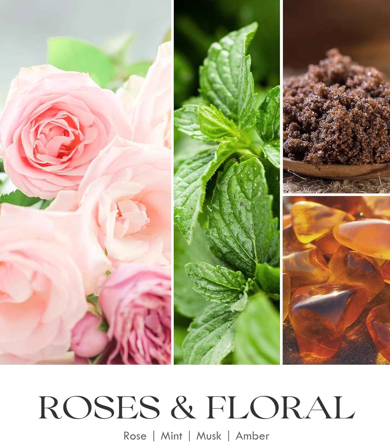 Rose Scented Candles for Women - Aromatherapy Candle with Crystals Inside, 10Oz Soy Candles for Home Scented, Birthday Gifts Christmas Candle for Mom Women