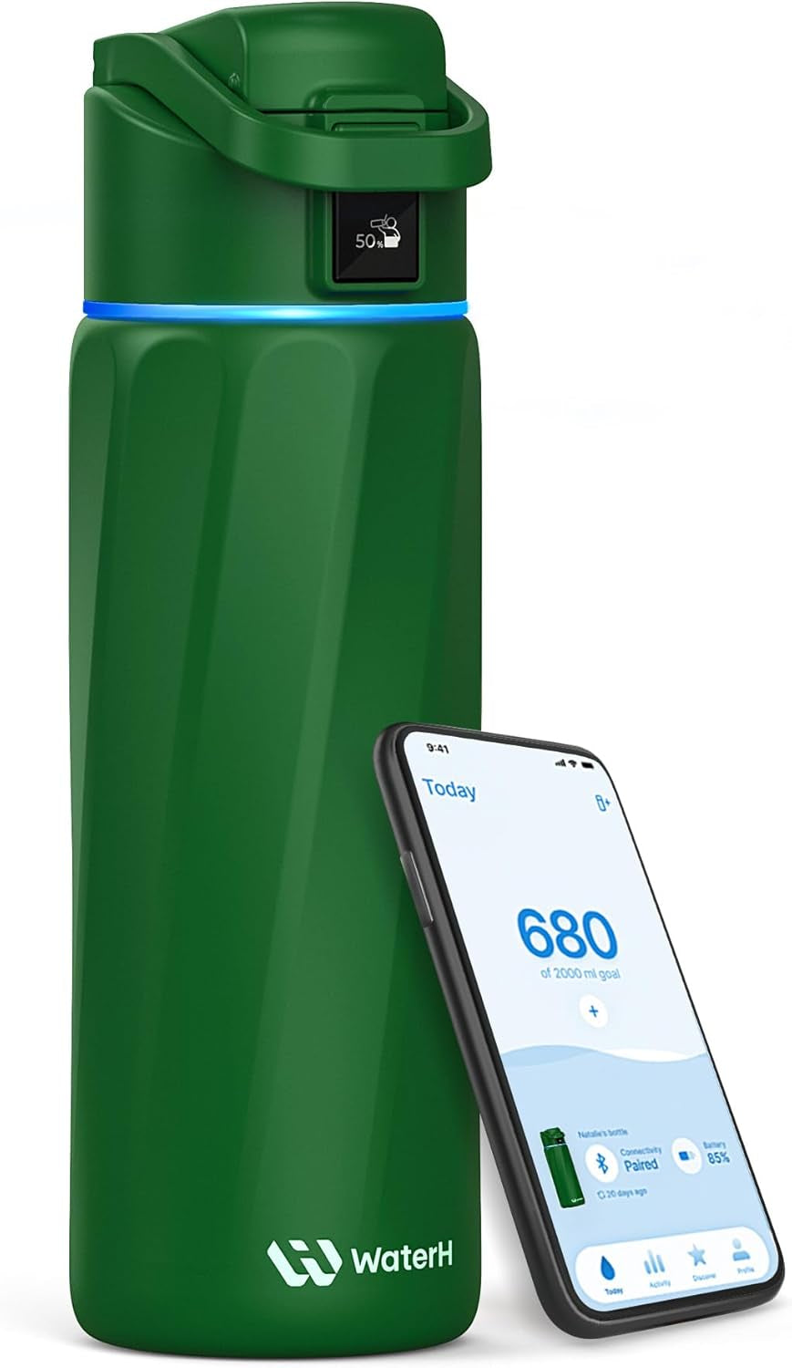 BOOST Smart Water Bottle with Reminder & Tracker, Double Wall Vacuum Insulated Bottles Stainless Steel, 32Oz Bpa-Free Wide Mouth for School, Gym, Office, Ideal for Father'S Day