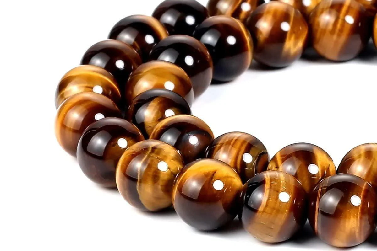 Genuine Tiger Eye Bracelet 10Mm Natural Yellow Brown Tiger'S Eye Yoga Bracelets