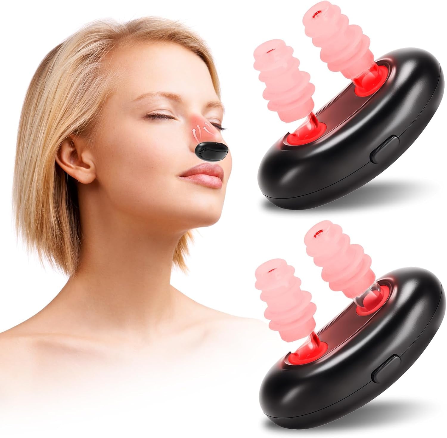 2Pcs Colds Red Light Nasal Therapy Device, Red Light Nasal Therapy Instrument Red Light Nasal Therapy for Nose, Nasal Soothing Device
