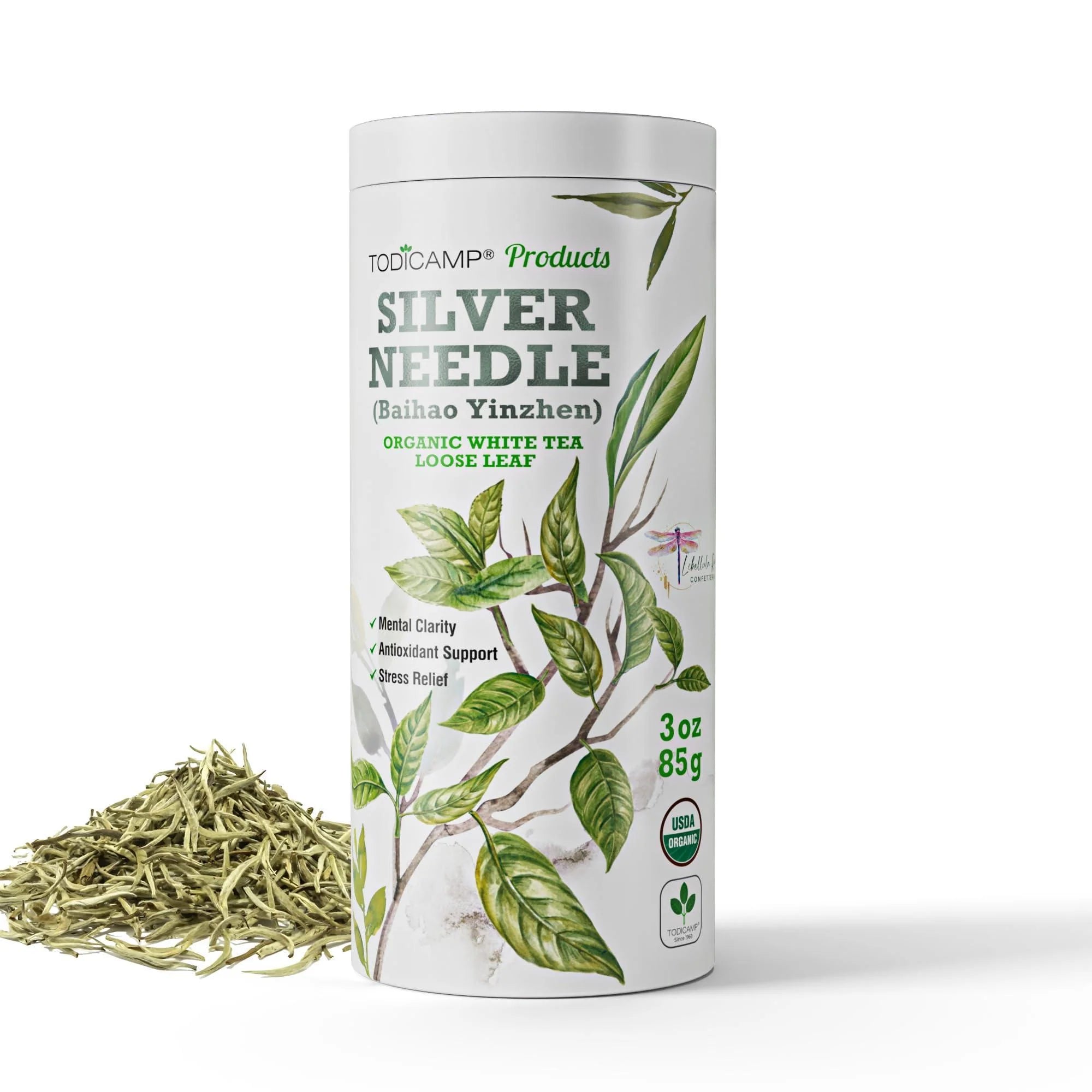 White Tea Organic Silver Needle Tea 3 Oz of Premium Silver Needle White Tea Rich in Antioxidants Organic White Tea Loose Leaf White Tea Leaves