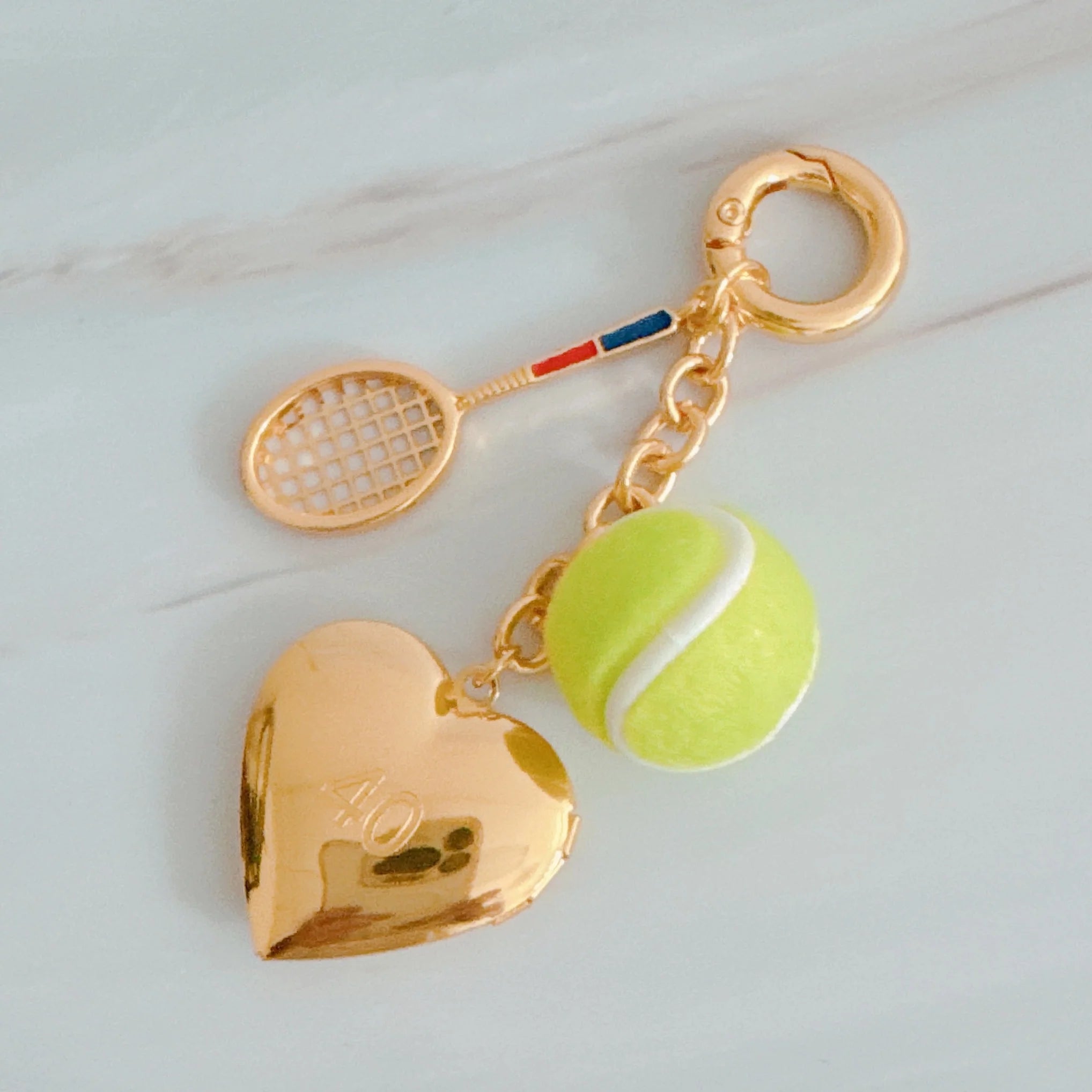 Tennis Love Cluster Bag Charm