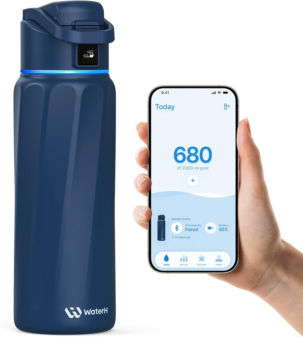 BOOST Smart Water Bottle with Reminder & Tracker, Double Wall Vacuum Insulated Bottles Stainless Steel, 32Oz Bpa-Free Wide Mouth for School, Gym, Office, Ideal for Father'S Day