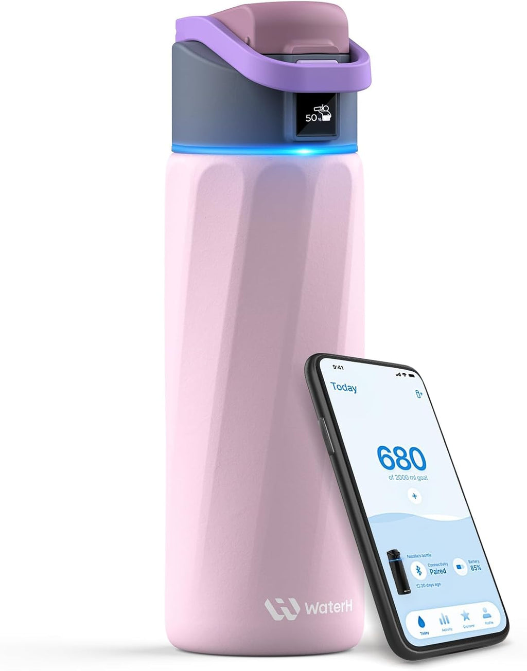 BOOST Smart Water Bottle with Reminder & Tracker, Double Wall Vacuum Insulated Bottles Stainless Steel, 32Oz Bpa-Free Wide Mouth for School, Gym, Office, Ideal for Father'S Day