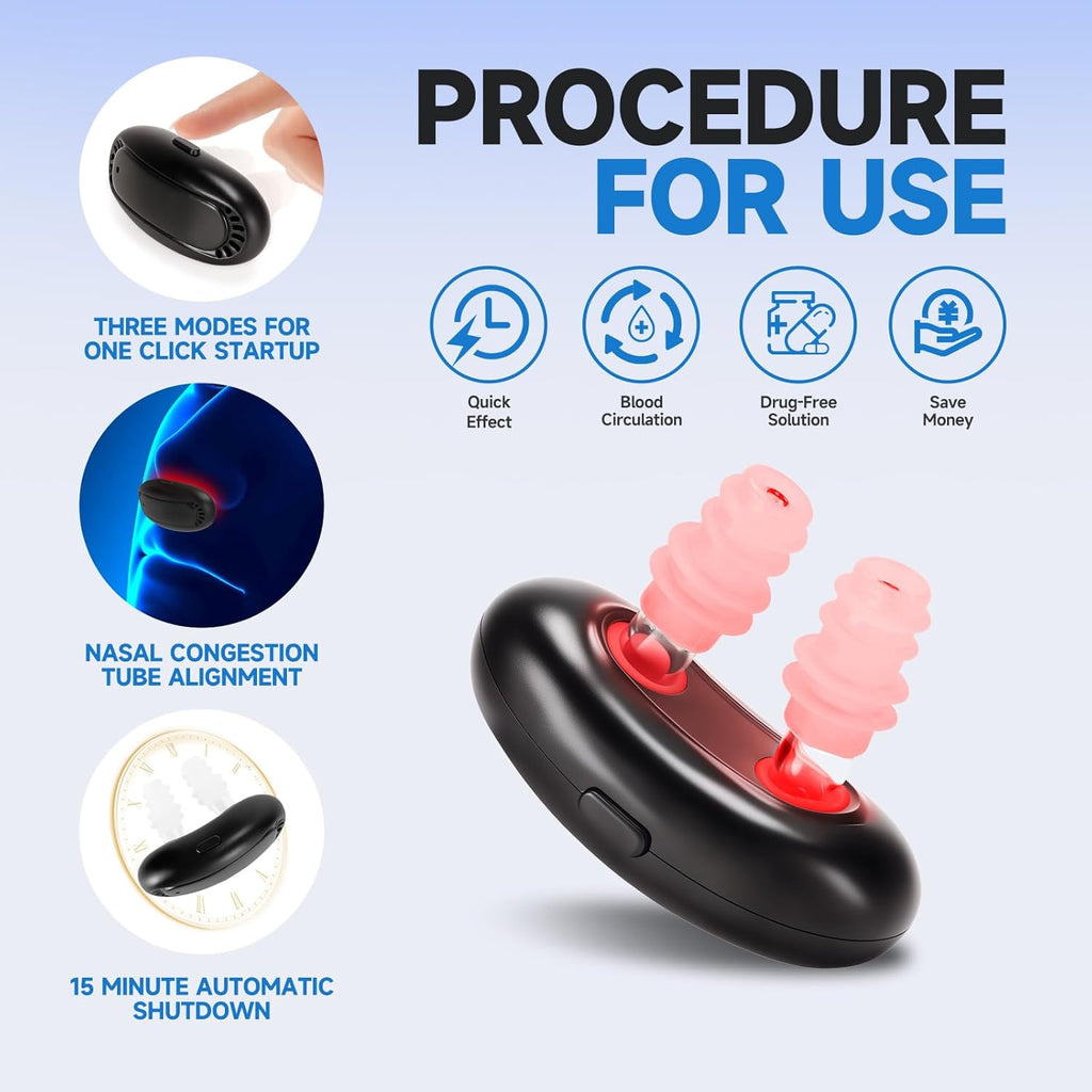 2Pcs Colds Red Light Nasal Therapy Device, Red Light Nasal Therapy Instrument Red Light Nasal Therapy for Nose, Nasal Soothing Device