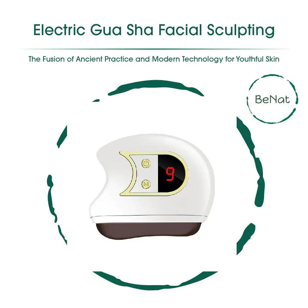 Electric Gua Sha Facial Sculpting Device | Heat, Red Light & Vibration | Anti-Aging Face Massager