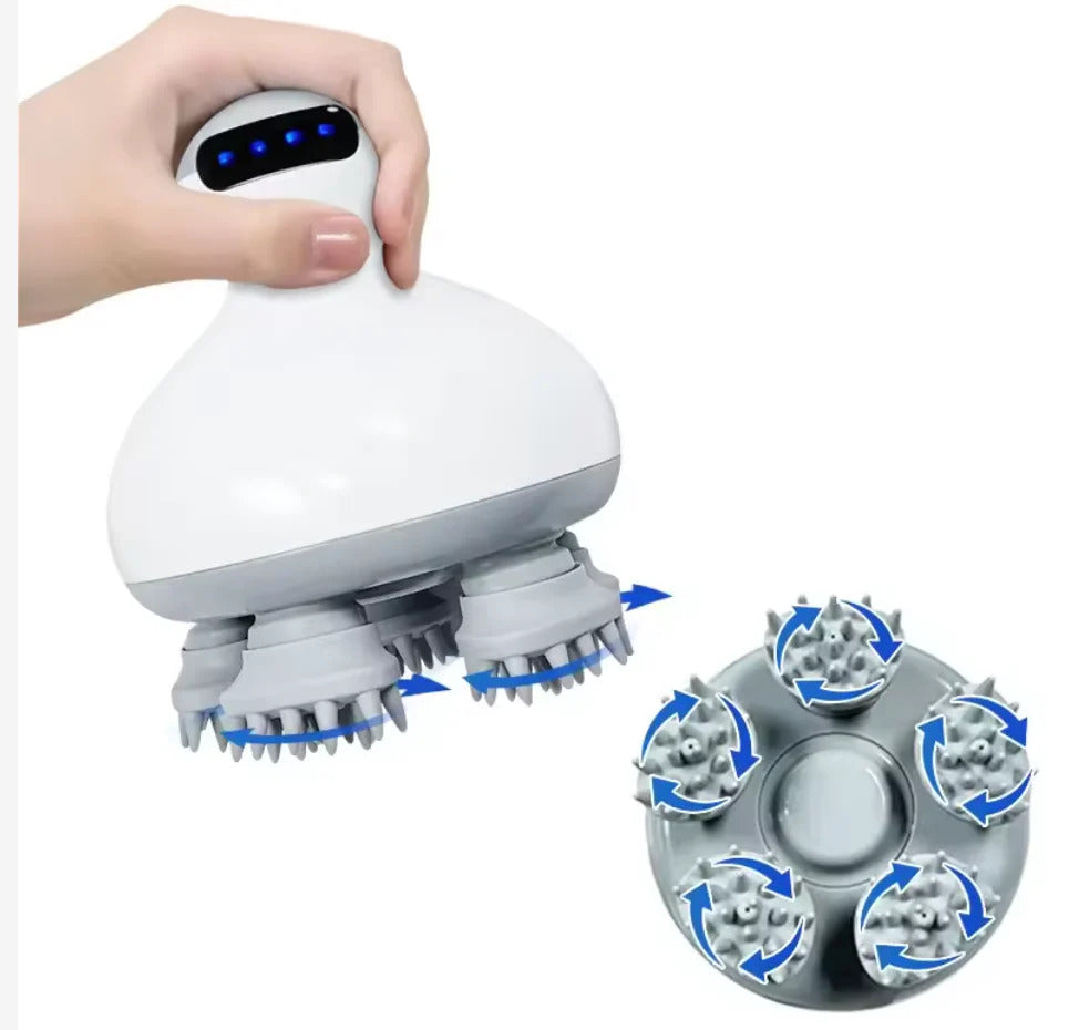 Cordless Electric Scalp Massager | 96 Silicone Nodes, 2 Speeds | Hair Growth & Deep Cleansing