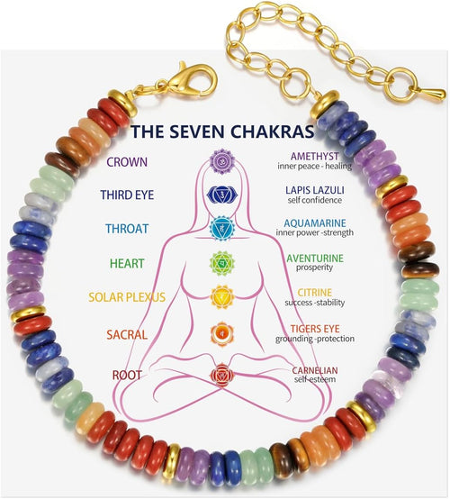 Crystals and Healing Stones Beaded Bracelets Stress Relief Spiritual Gifts for Women
