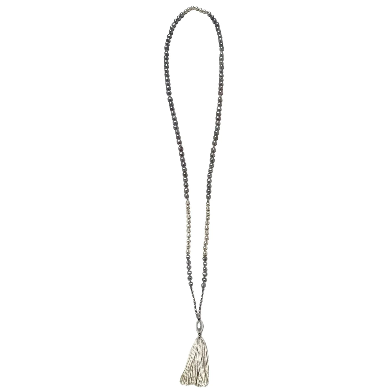 Sankalpa Mala | Grey Pearl Mala for Intention & Truth