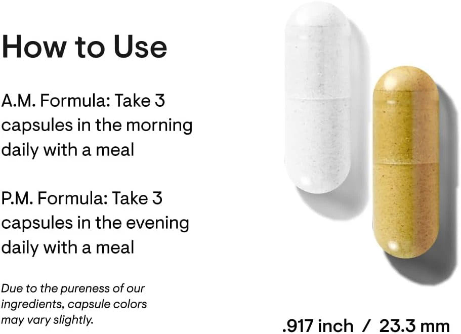 Thorne Multi-Vitamin Elite | AM & PM Dual Formula | Cellular Energy + Restful Sleep | 180 Capsules | 30 Servings
