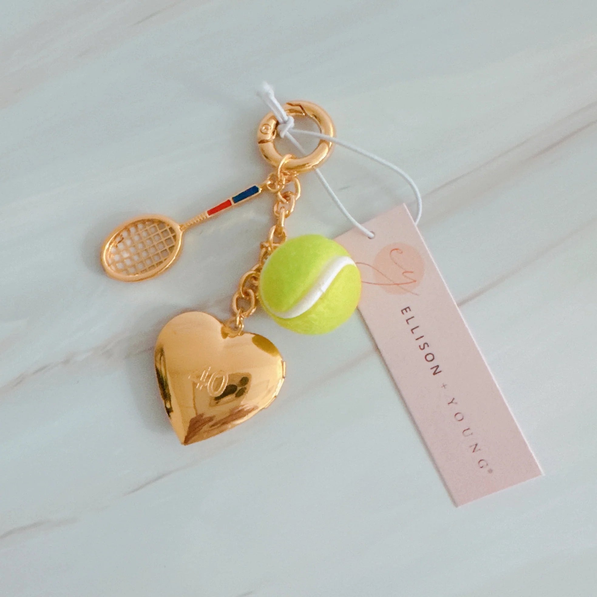 Tennis Love Cluster Bag Charm