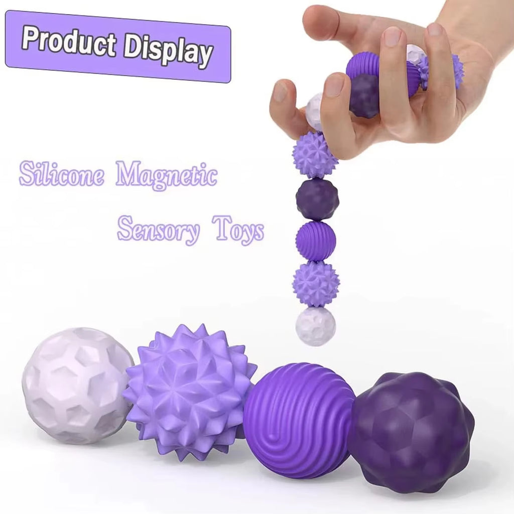 4/8Pcs Magnetic Toy EDC anti Stress Relief Toys Fidgeting Antistress Anxiety Sensory Toy Magnet Balls for Adult Kids Autism ADHD