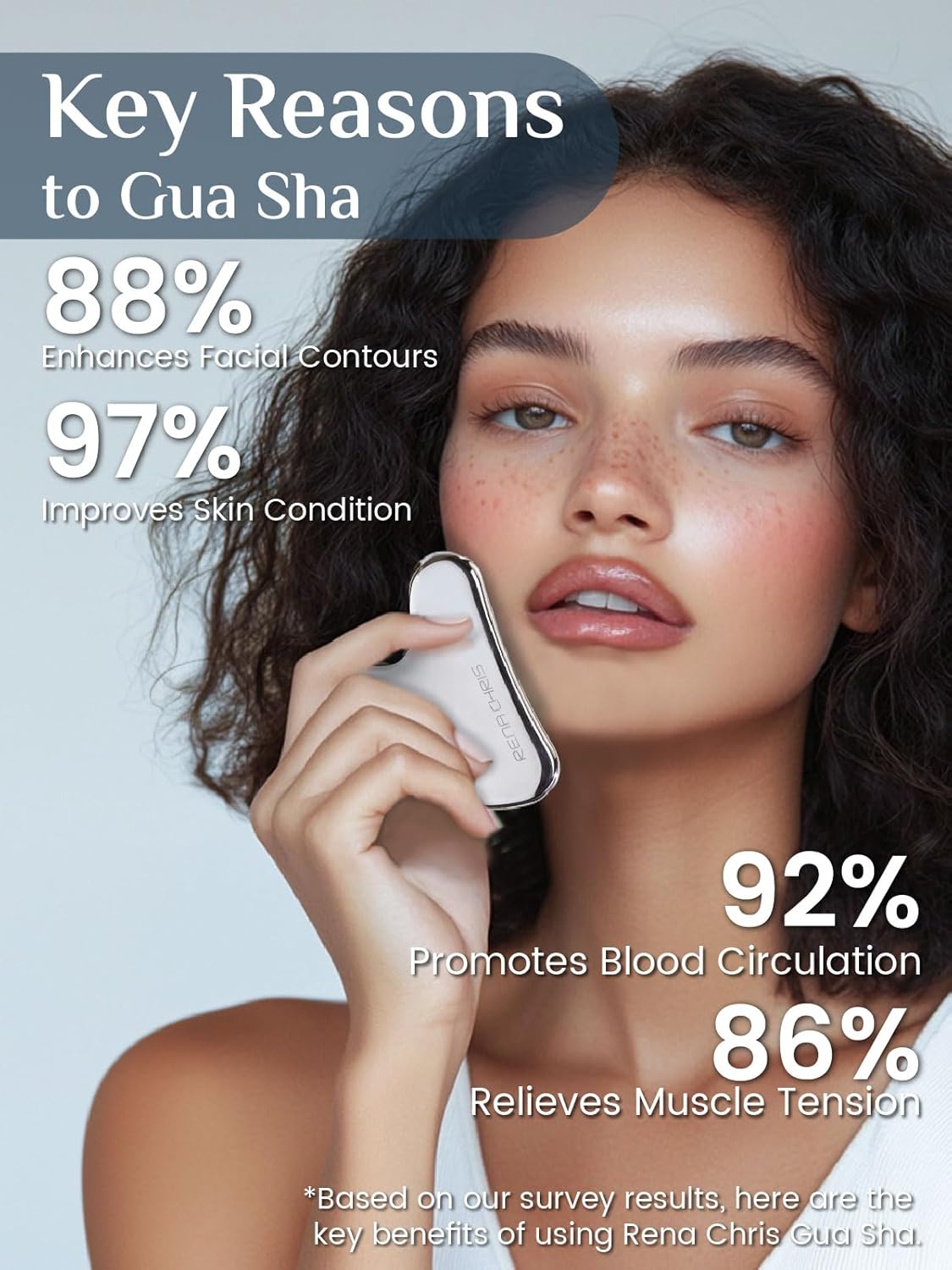 Gua Sha Facial Tools, Stainless Steel Guasha Tool for Acupuncture, Manual Massage Tool for Jawline Sculpting and Puffiness Reducing, Gua Sha Facial Massage Tool, Skin-Care Gift