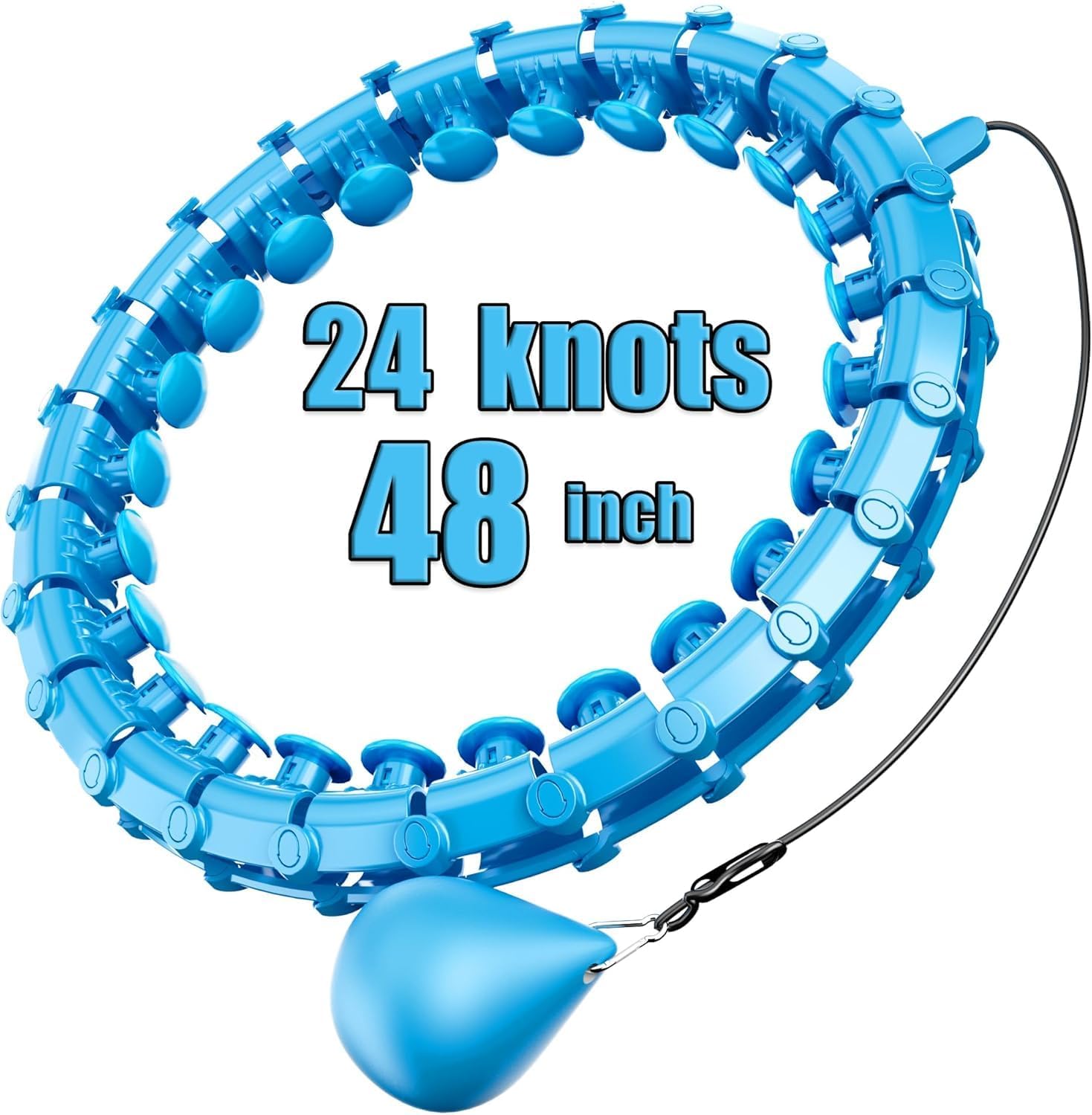 Dumoyi Smart Weighted Hoop for Adults Weight Loss,Infinity Fitness Hoop plus Size for Women Smart Exercise Equipment