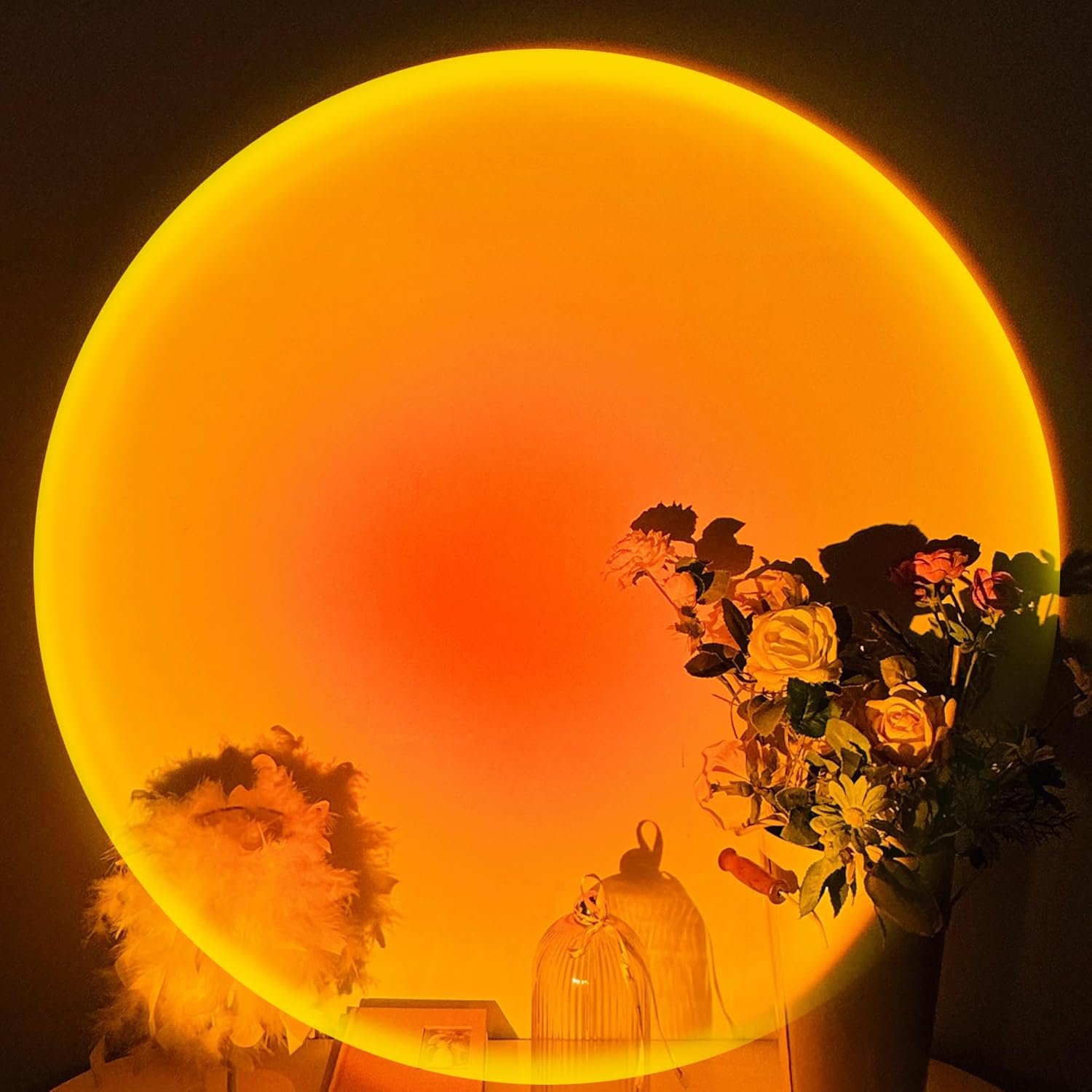 Tsrarey Sunset Lamp Projector,180 Degree Rotation Sun Projection Light Led Night Light Floor Lamp with USB Port,Sunset Lamps for Photography Party Bedroom Decor,Christmas Gifts for Women