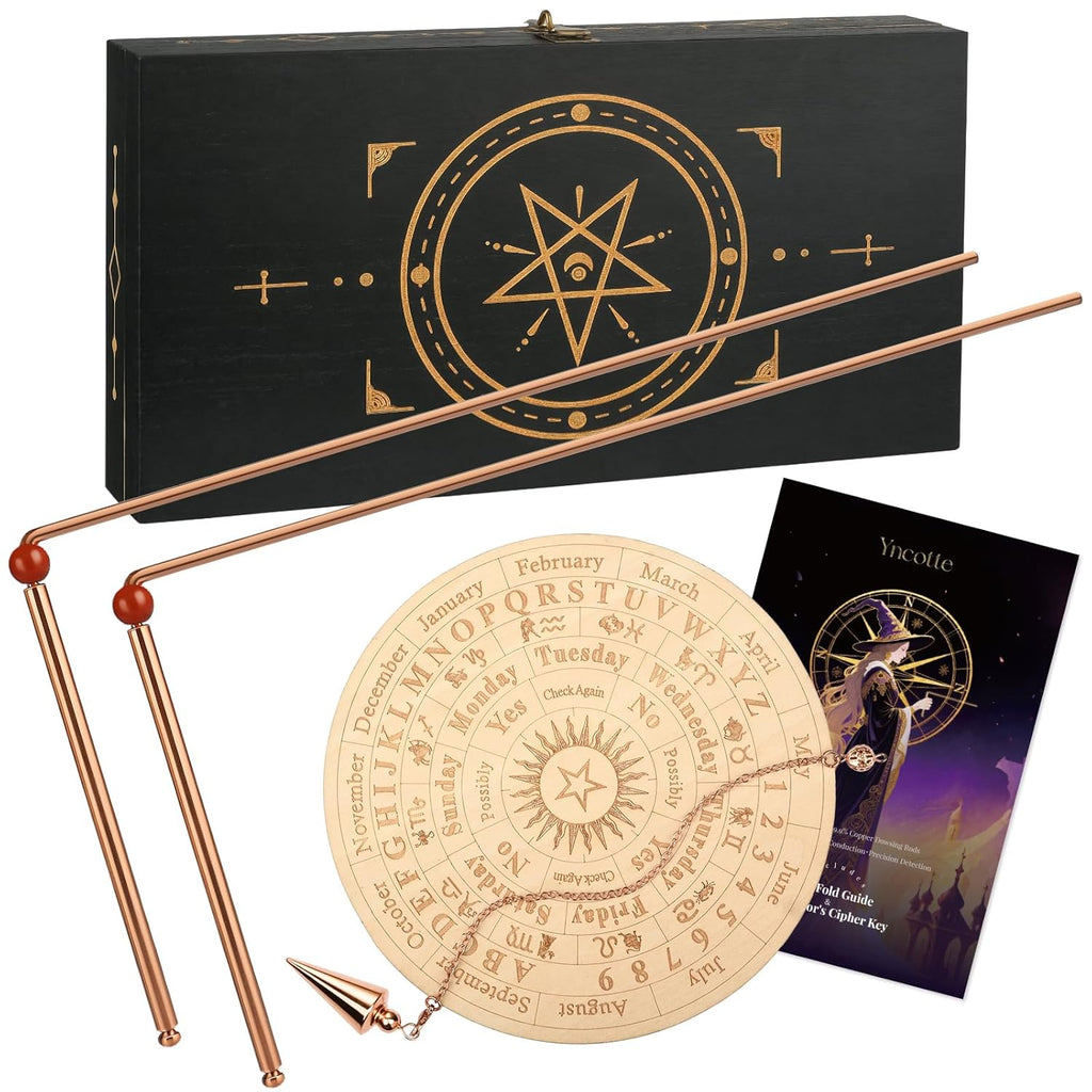 99.9% Copper Dowsing Rod, Spiritual Exploration Divination Tools-2L Copper Divining Rod for Ghost Hunting Equipment Water Line Locating Witching Spirit-Seeking