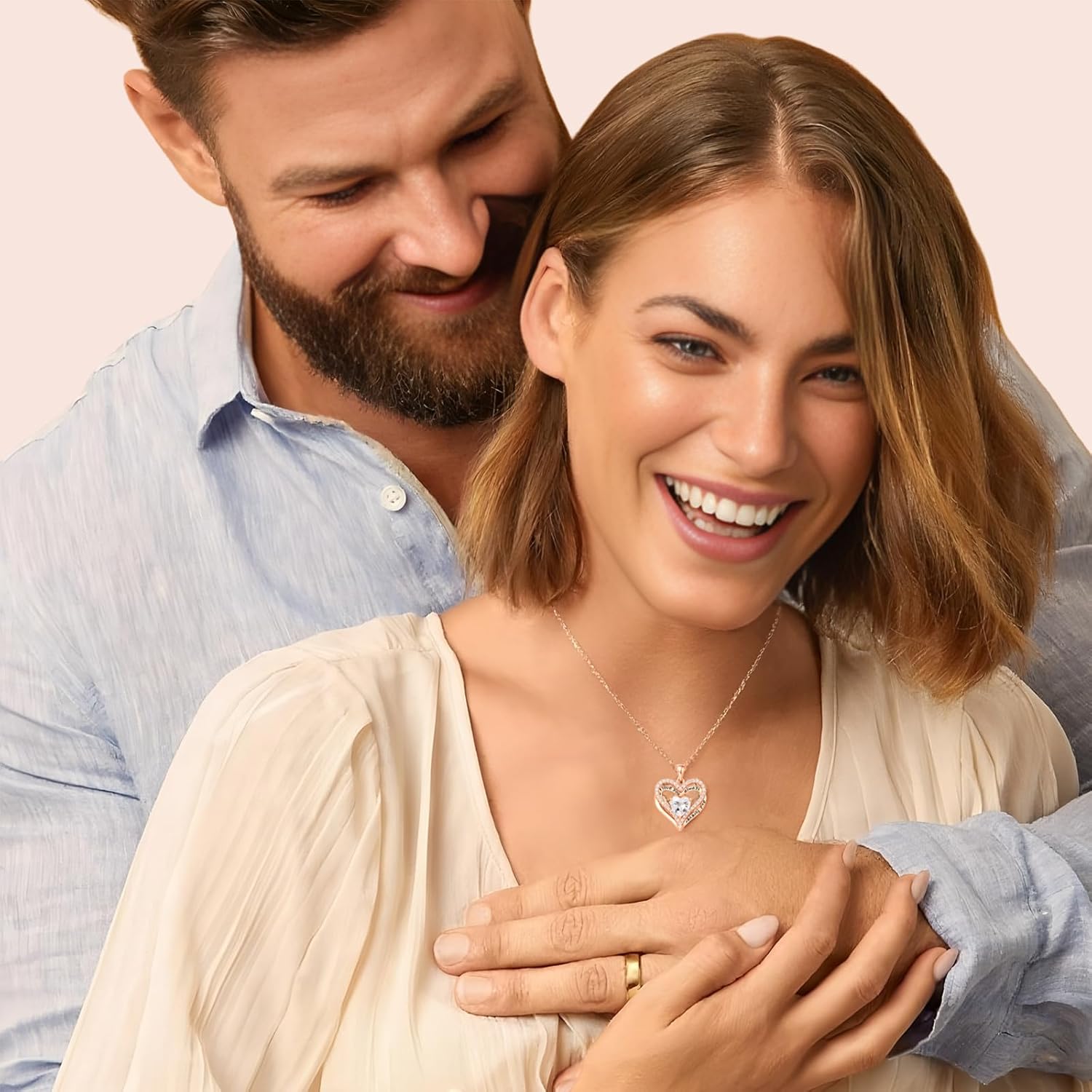 Preserved Red Rose Gift Box with Heart Necklace Eternal Real Rose Dainty Love Pendant Romantic Gift for Women on Anniversary, Birthday, Valentine’S Day