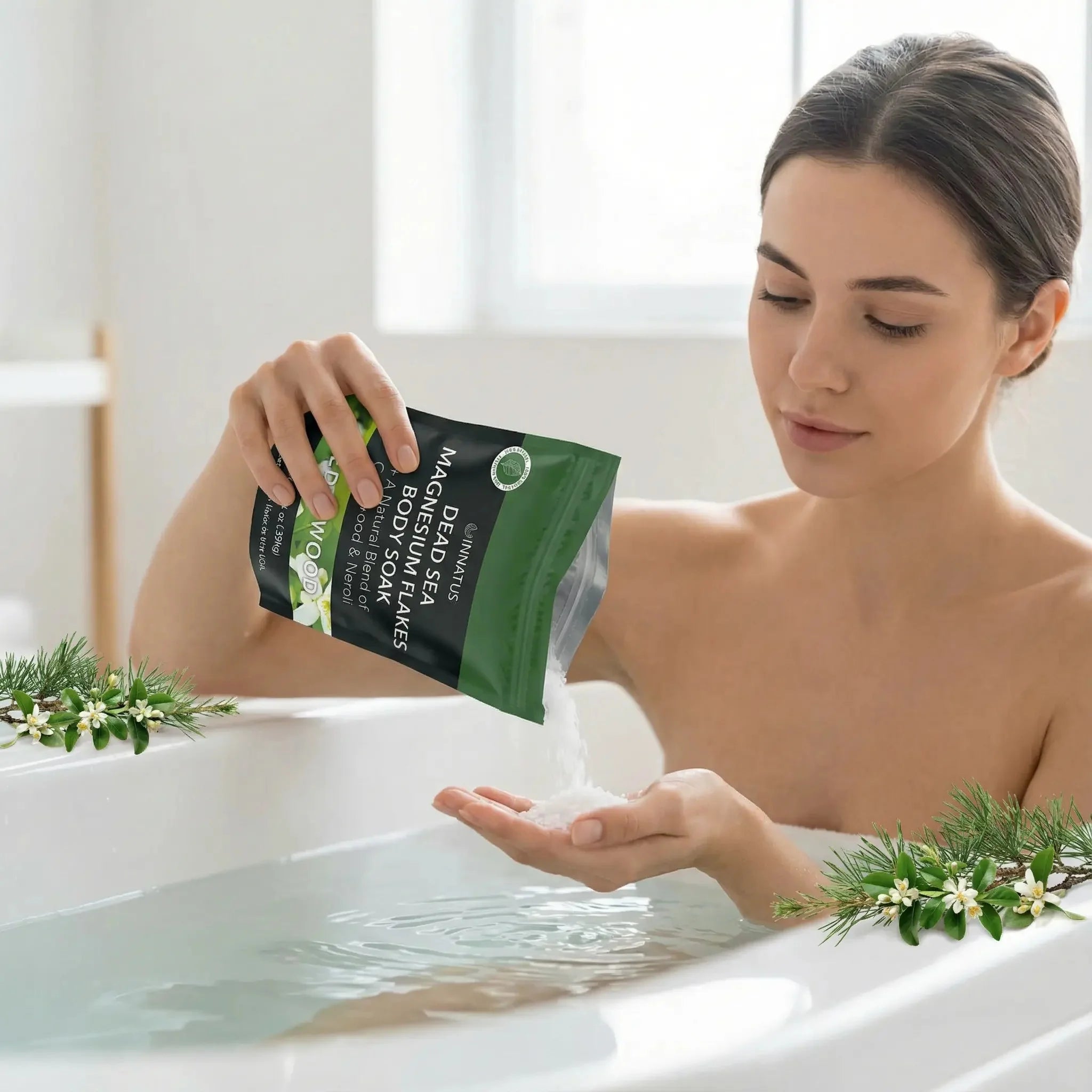 Pure Dead Sea Magnesium Flakes Restful Cedarwood Soak