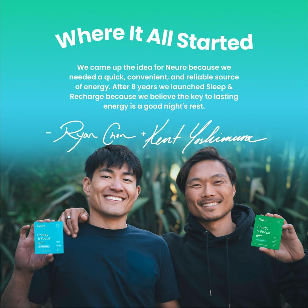 Variety Pack Gum - Energy & Focus Gum (Peppermint, Spearmint, Wintergreen) - Nootropic Supplement with Natural Caffeine + L-Theanine for Brain Health - Sugar Free, Vegan - 54 Ct, 6 Pack