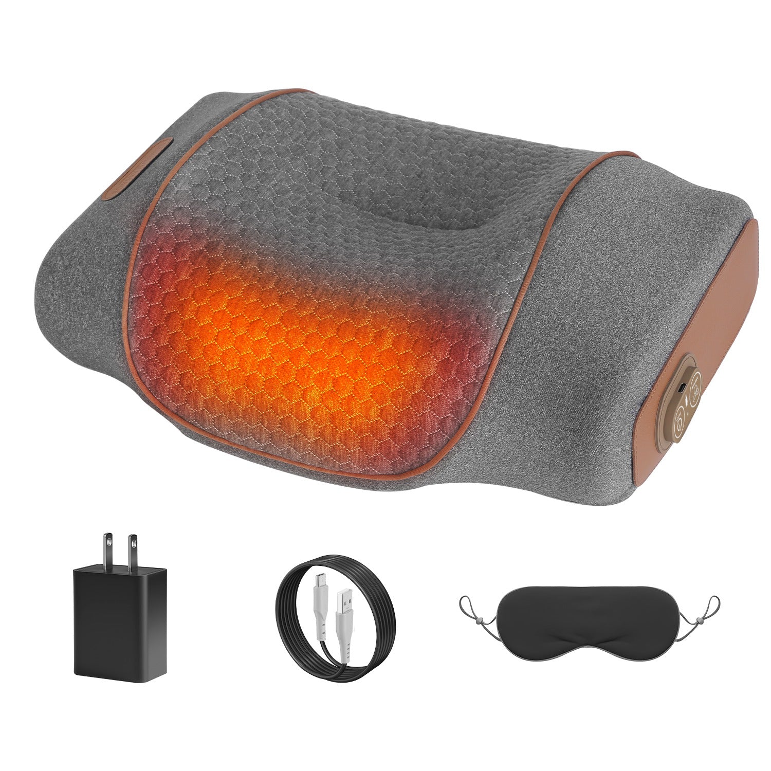 3-In-1 Neck Massager Pillow Ergonomic Massager with Heating Vibration Air Compression 30Min Timer for Neck Back Shoulder Pain Relief