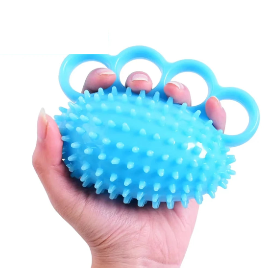 1PC Hand Grip Strengthener Finger Exerciser Training Ball for Patient Recovery Elderly Stroke Arthritis Physical Therapy Anxiety Stress Relief Pressure Squeeze for Yoga Athletes Musicians Muscles Massage