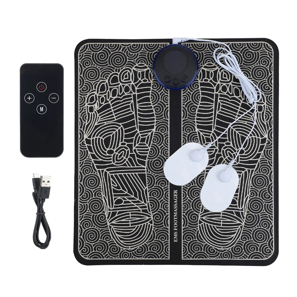 Transcutaneous Electronic Nerve Stimulator, EMS Foot Massager for Muscle Relaxation, LCD Display Screen,Back & Legs Massager