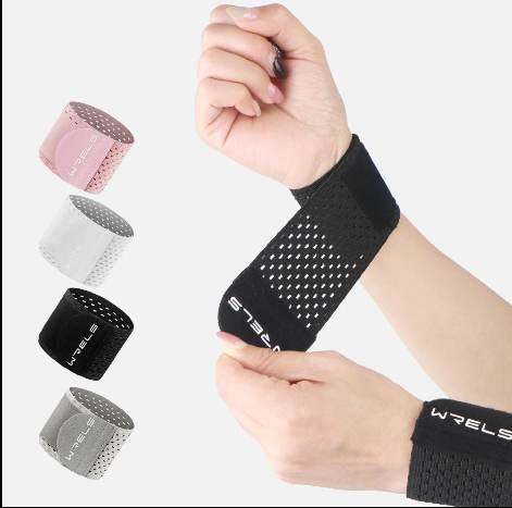 2 Pack Wrist Brace Adjustable Wrist Support Wrist Straps for Fitness Weightlifting, Tendonitis, Carpal Tunnel Arthritis, Wrist Wraps Wrist Pain Relief Highly Elastic (Black)