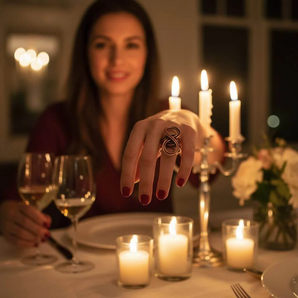 Handmade 5 Band Copper Eternity Infinity Ring Out of One Piece Wire