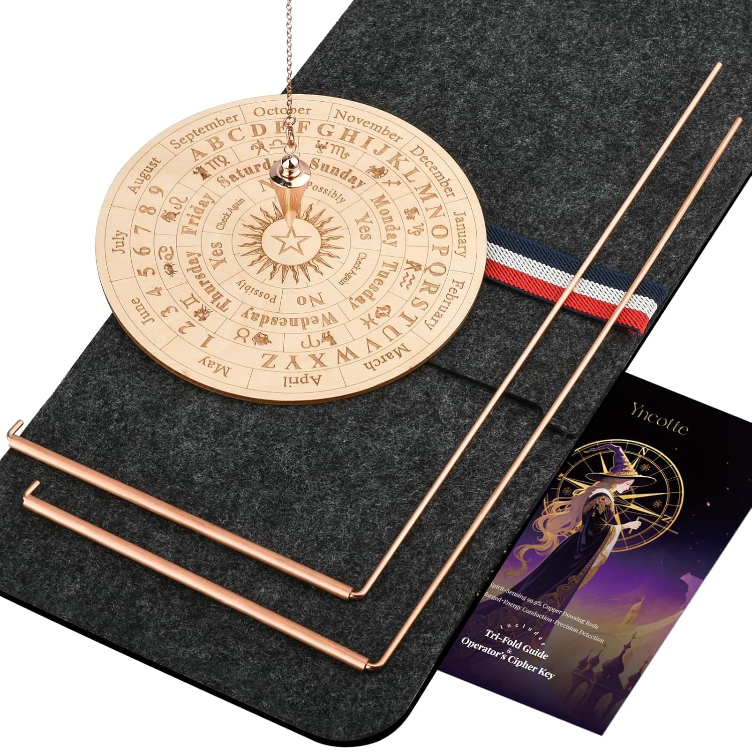 99.9% Copper Dowsing Rod, Spiritual Exploration Divination Tools-2L Copper Divining Rod for Ghost Hunting Equipment Water Line Locating Witching Spirit-Seeking