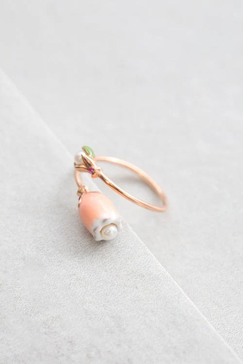 Coral Blossom Ring (14K Rose Gold)