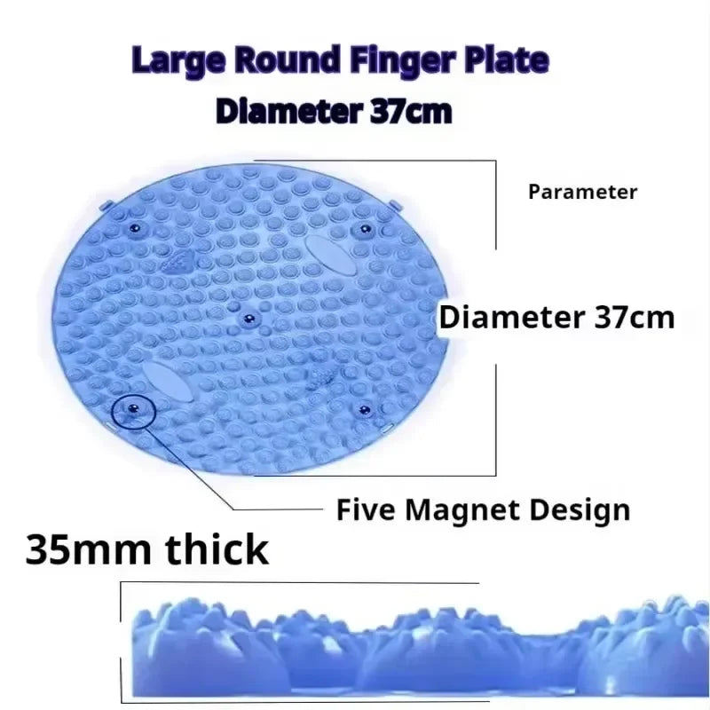 Acupressure Mat for Foot Massage, Foldable Yoga Mat for Living Room and Gym, Round