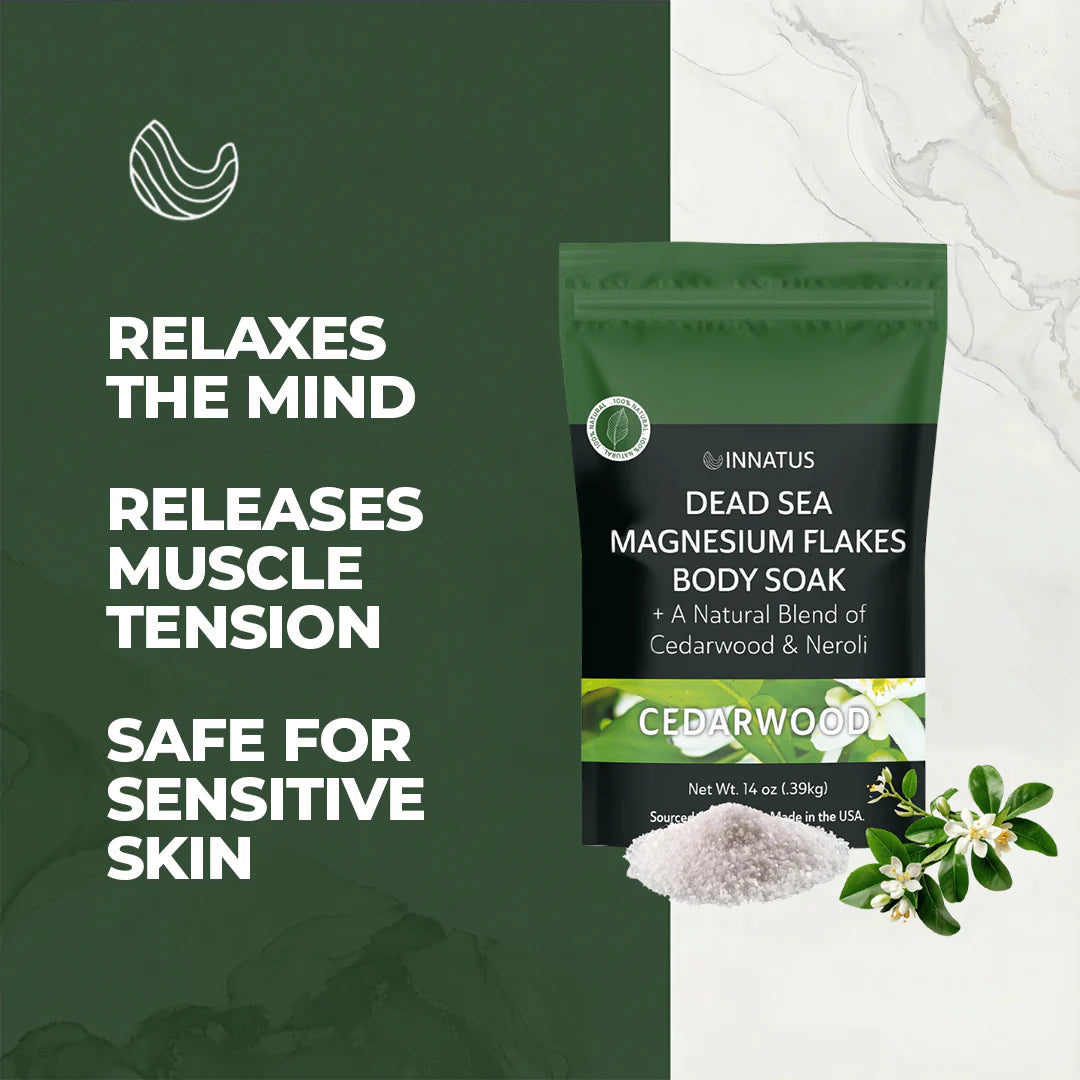 Pure Dead Sea Magnesium Flakes Restful Cedarwood Soak