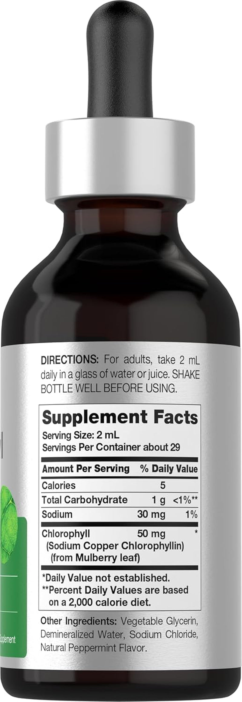 Liquid Chlorophyll Drops | 2 Oz | Vegan, Non-Gmo, and Gluten Free Formula | Natural Peppermint Flavor