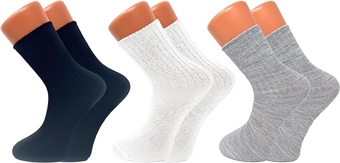 3 Pairs Women’S Loose-Fitting Crew Socks – Soft & Cozy Sleep Socks – Warm & Breathable